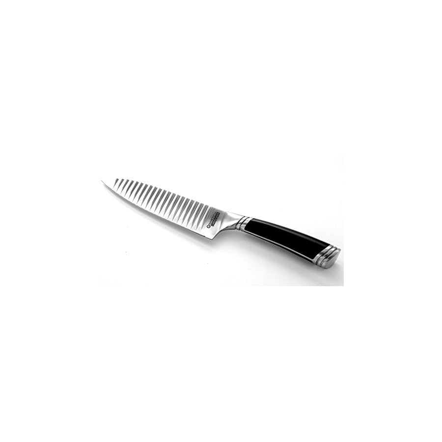 Casaware-5pc-Knife-Block-Set-All-Purpose-Chef-Serrated-Utility-Paring-Knife-Block-Black Casaware 5pc Knife Block Set (All Purpose, Chef, Serrated Utility, Paring, Knife Block) (Black)