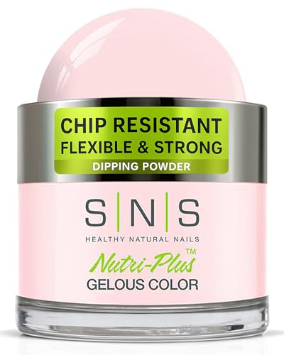 SNS Nail Dip Powder, Gelous Color Dipping Powder - Barely Touch (Natural, Nudes/Pastel, Cream) - Long-Lasting Dip Nail Color Lasts 14 Days - Low-Odor & No UV Lamp Required - 1oz