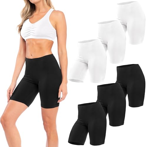 Image of Sexy Basics Women's Cotton Stretch Active Slip Shorts | 3 Pack & 6 Pack Boy Short Boxer Briefs