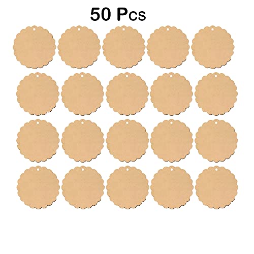 Image of MDF Cutouts | Wooden Cutout for Craft | Pine Wood | Unfinished Tags for Key Chain, Slices Crafts, Xmas, Decorations, Painting | Resin Art Work | MDF Board Cutouts, Floral- [50pcs- 5x5 cm]
