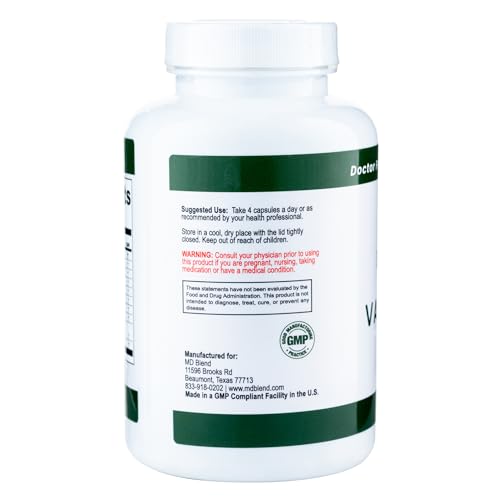 M.D. Vascular - Expert Formulated Supplement - Vascular & Overall Wellness Goals - Proper Flow, Numbers, Balance - Powerful Garlic, Ginger, L-Arginine, Pomegranate - 120 Capsules (Pack of 1)