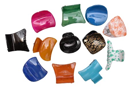 imioxo Medium size Hair Claw/clip/hair clutcher combo of 12 pices for Women and girls (CM_8) (Style_3)
