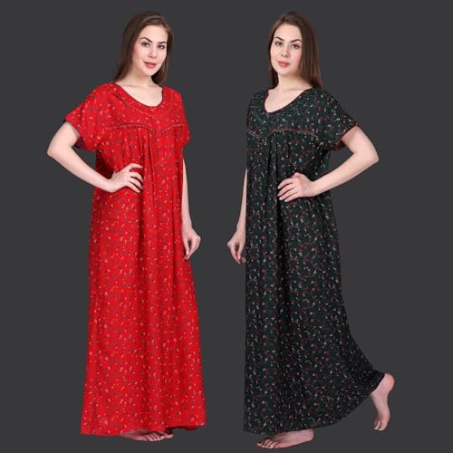 Image of Women's Alpine Floral Print Maxi Night Gown
