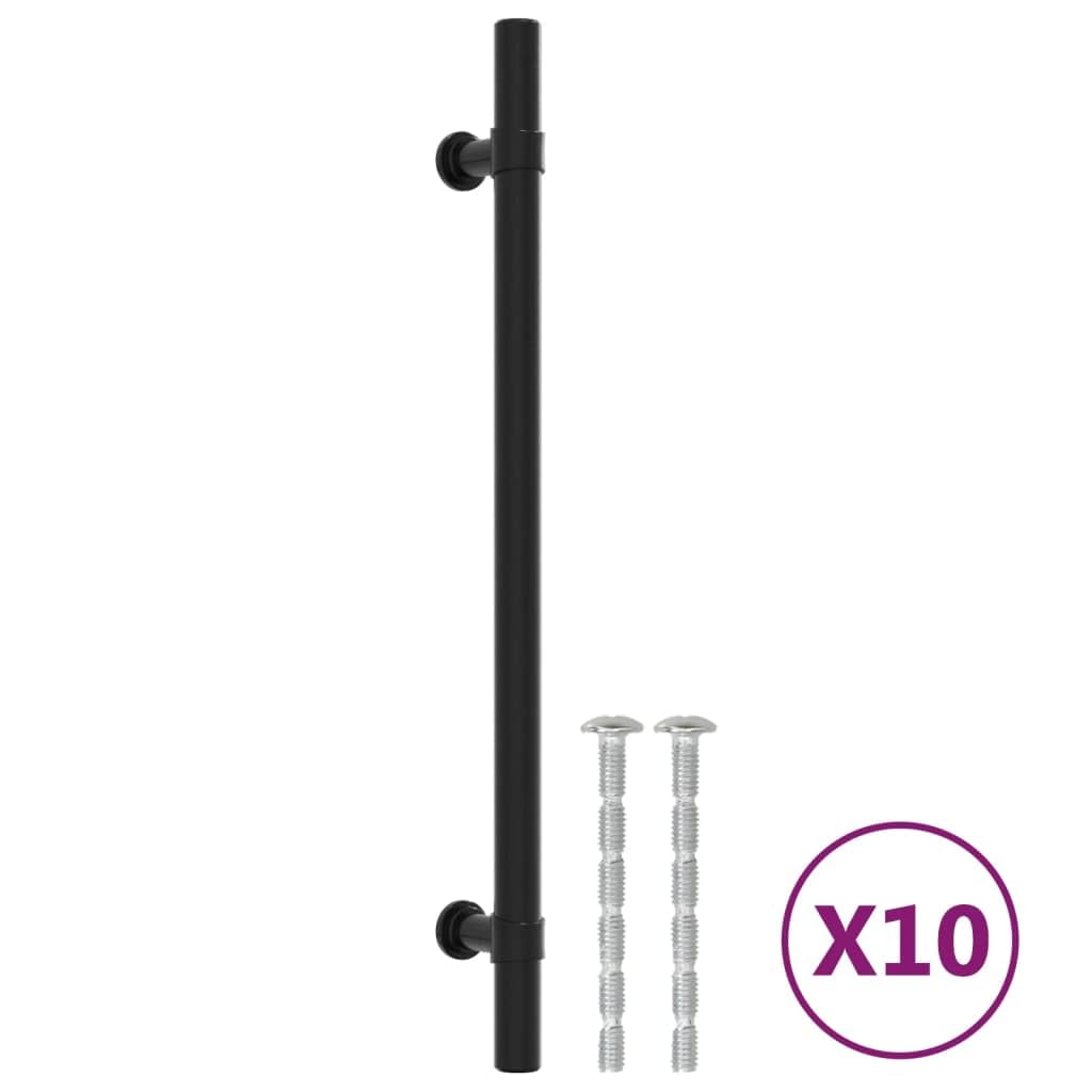 Maniglie per Mobili 10 pz Nere 192 mm in Acciaio Inox,Maniglie Moderne,Maniglie Cassetti,Maniglie per Mobili-3203711