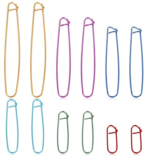 Stitch Holders for Knitting 12 PCS Knitting Stitch Holders 6 Sizes Color-Coded for Sweaters Gloves Crochet Craft Projects