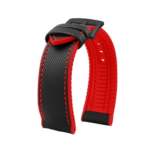 [X] 24mm X|[ciC+o[ JVIɓK Fit For PROTREK oRpvoh PRG-600/PRG-650 PRW-6600/ PRW-6800 uXbg Y Xgbv(Black red-B pin)