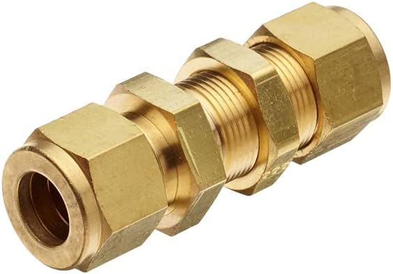 Bulkhead Union, Brass Compression Tube Fittings (1/4" OD (1 piece))