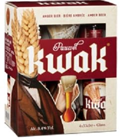 Belugium beer ベルギービール パウエル クワック 330ml瓶 ギフトセット ビール２４本 パウエル クワック専用グラス６個 お届けまで14日ほどかかりますのサムネイル