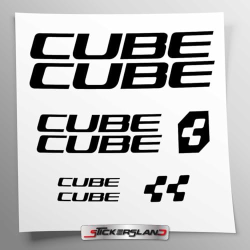 Stickersland® Aufkleber-Set kompatibel mit Rahmen MTB Mountainbike und Helm | Decals Aufkleber für Fahrrad Schriftzug Logos | Stickersland® – CB (schwarz glänzend)