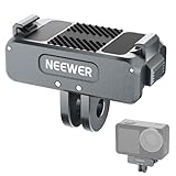 NEEWER 磁気マウントアダプター[新版] コンパチブル Osmo 360 / Action 5 Pro/4/3 クイックリリースアダプターマウント 1/4"三脚ネジ付き アクションカメラアダプター Vloggingアクセサリー AC011 ダークグレー