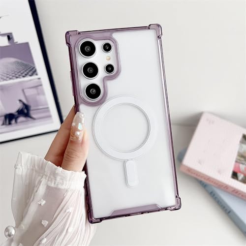 Coque violette Samsung S23 Ultra pour chargeur sans fil en voyage
