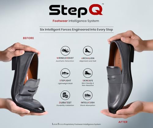Image of LOUIS STITCH Loafers Formal Shoes for Men | Slip-On Moccasins | Ideal for Business, Casual, Parties (RGMC S)