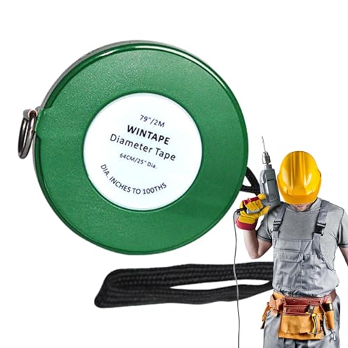 Diameter Measuring Tape - Metric Imperial Wrap, Rolling Tree Ruler | Pipefitter Layout Gauge For Forestry Inspection, Pocket Size Coiled Tool, Circular Pipe Marking, Precise Round surfaces Distance