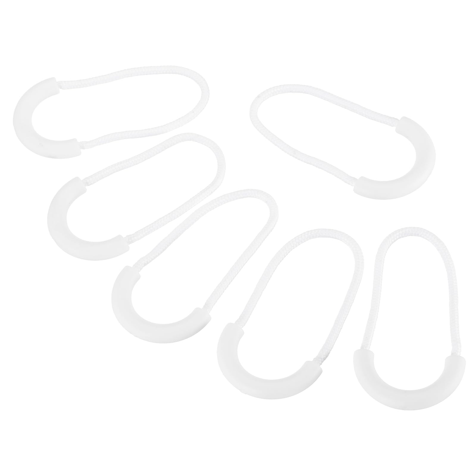 PATIKIL Zipper Pulls Replacement, 15 Pack Extension Cord Handle Plastic U-Shape Tab Tag Extender for Luggage Backpacks Jackets, White