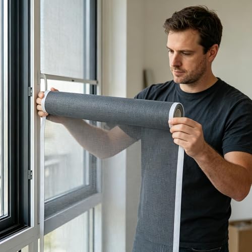 Cinta de reparación de mosquiteras autoadhesiva y resistente para ventanas 6
