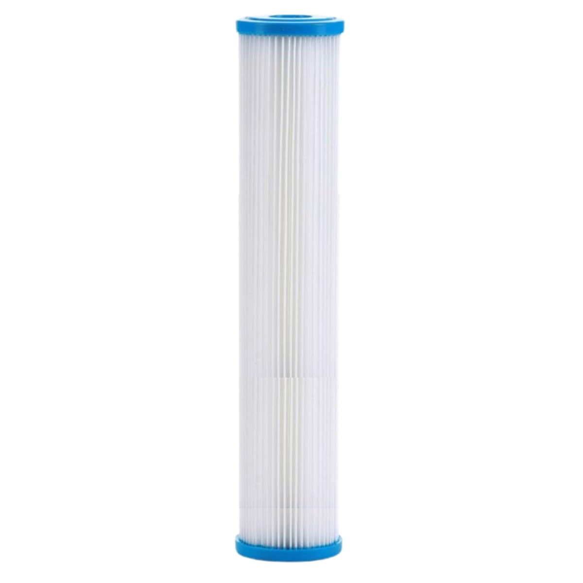 Washable Pleated Sediment Filters 20" x 2.5" Regular Diameter, Drinking Water Filter Cartridges, Private Water Supplies, Bore Holes & UV (1 Micron)