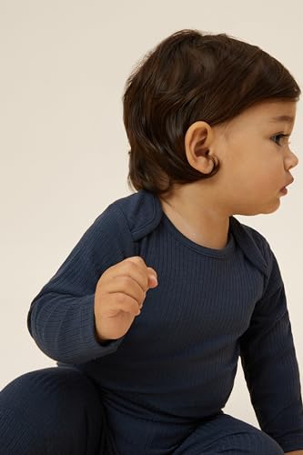 MORI Baby Unisex Long Sleeve Bodysuit Viscose from Bamboo and Organic Cotton - Comfortable Toddler Romper for Boys and Girls2