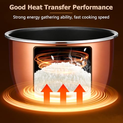 Abaodam 5L Electric Pressure Cooker Inner Pot Replacement Non-Stick Aluminium Alloy Liner for Rice Cooker Family Cooking - Image 4
