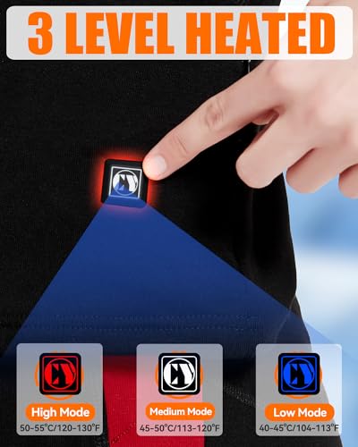 Heated Underwear - Women and Men Elastic Heated Thermal Underwear Pants Set, Upgraded 7.4V 2PCS Battery Pack3