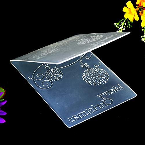 Merry Christmas Tree Star Embossing Folders For Cards — 12.5x17.7cm Plastic Templates