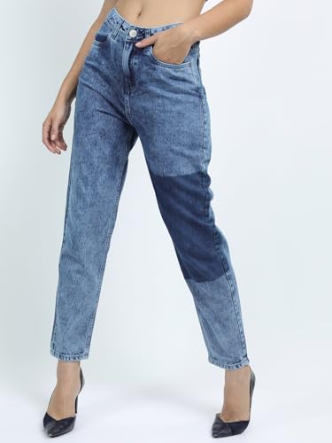 Image of Tokyo Talkies Women's Mom Fit Cropped Jeans| Mid-Rise| Jeans Pant