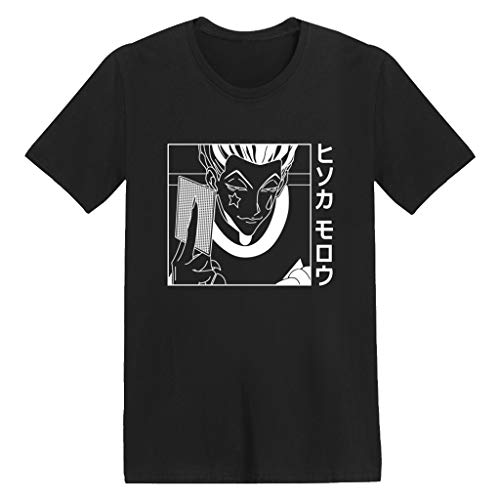 Camiseta unissex Hunter X Hunter Hisoka de manga curta e manga curta HXH Gon Killua, Preto, XL