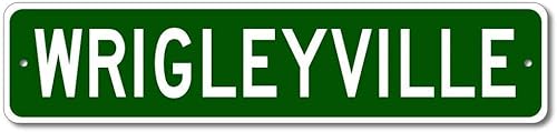 Iliogine WrigleyVille - Letrero para mujer (metal, para interior y exterior)