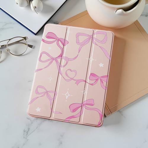Coque iPad 9e génération antichoc, étui tablette 10,2 pouces rose avec porte-stylet - 2