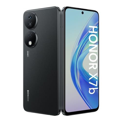 HONOR X7B Smartphone 5G 6GB 128GB, Cámara Principal 108MP, 6.8' TFTLCD, Batería 3 Días, Android 13, Dual Sim, NFC, Google Play, Negro