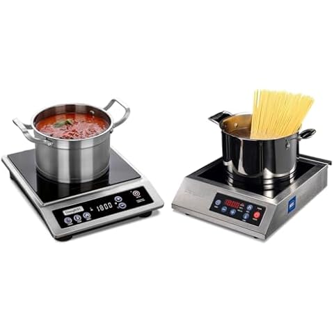 ChangBERT Induction Cooktop & ChangBERT Induction Cooktop Commercial 1800W NSF Certified Commercial Grade Burner High Power 18/10 Stainless Steel Housing Schott Glass Cover