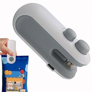 BOILX Portable Mini Pocket Sealer: Versatile Sealing Machine for Plastic Packaging, Mini Sealer for Plastic Bags, Vacuum Sealer Machine for Food, and Bag Sealer Essential Home & Kitchen Appliance