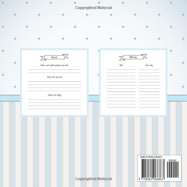 It’s a Boy: Baby Shower Guest Book: Welcome Baby Boy Baby Shower Guest Book | Keepsake Guest Sign In Baby Shower Book w/ Gift Tracker Log to Welcome ... Cute Blue Shoes (Premium Cream Paper) image 3