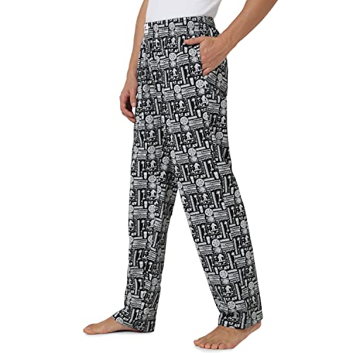 Image of Underjeans Men Black /White Cotton Pyjama