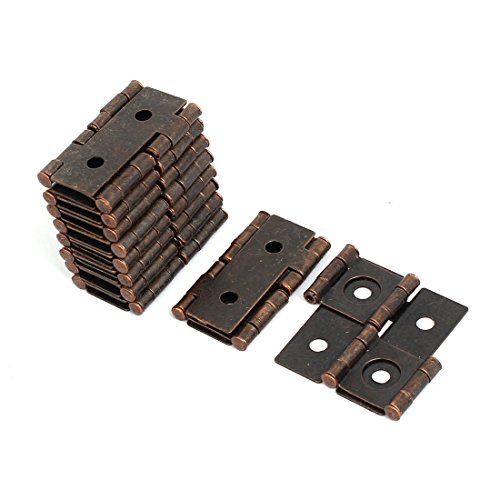 DealMux 47mmx45mmx5mm Bisagra de pantalla plegable de doble efecto de estilo antiguo Tono de cobre 10pcs