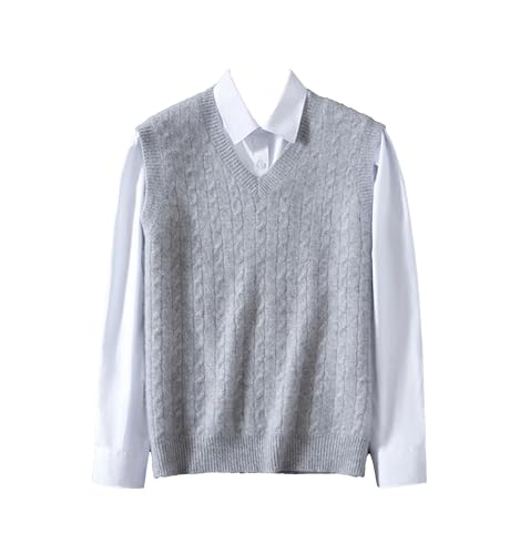 Men's Sweater Vests Waistcoat Casual Business V-Neck Sleeveless Knitted Wool Tank Tops for Spring