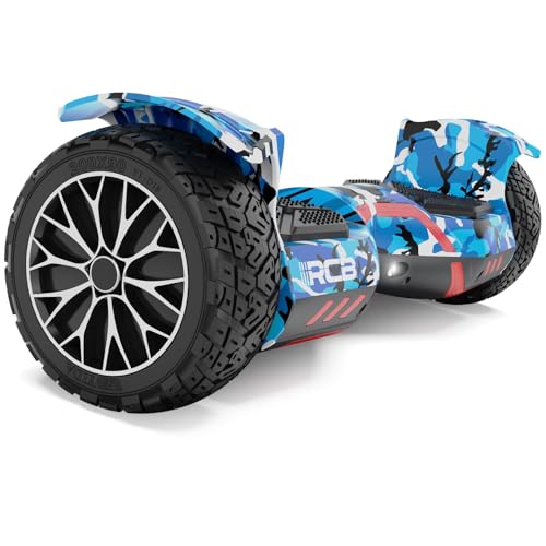Hoverboard bambini offerte dai 7 ai 14 anni di età. Il regalo perfetto. 57 RCB Hoverboard Fuoristrada 8,5 Pollici – Hover Boards All-Terrain con Luci LED, Batteria 4Ah Potente, Doppio Motore, Self Balance Scooter per Bambini, Adolescenti e Adulti