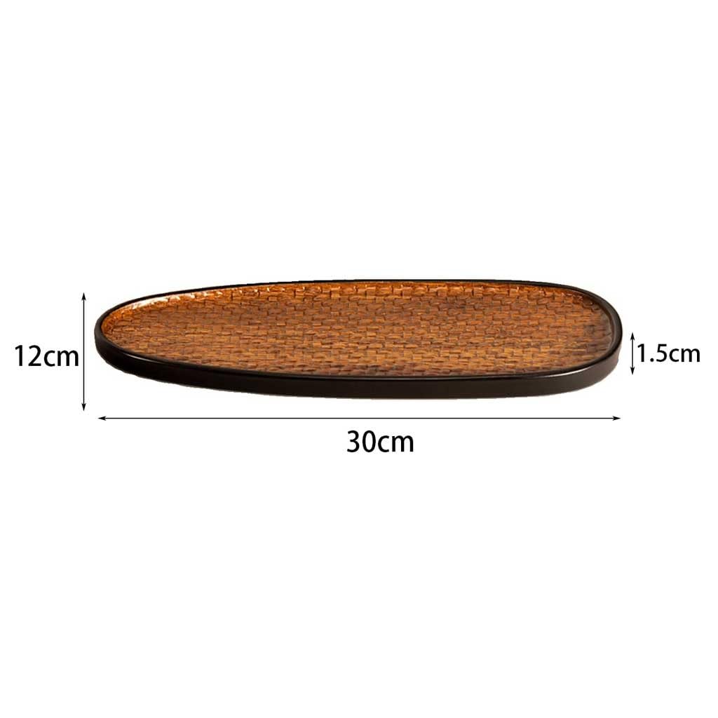 Bandeja De Té Bandeja de madera multiusos Bandeja de madera maciza for aperitivos y frutas Bandeja de madera for mesa de té seca creativa Bandeja de madera for té for el hogar Bandeja Decorativa