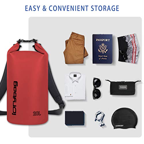 Image of IDRYBAG Dry Bag for Kayaking Waterproof 2L /5L /10L /15L /20L, Small Dry Sack Waterproof Bag for Boating