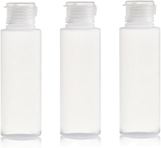 100ML 100G 3.4oz Clear Empty Travel Soft Flip Cap Tubes Plastic Squeezable and Refillable Travel Containers Bottles Packing Make up Cosmetic Container For Facial Cleanser Shampoo Conditioner Shower Lotion Toiletries Pack of 3