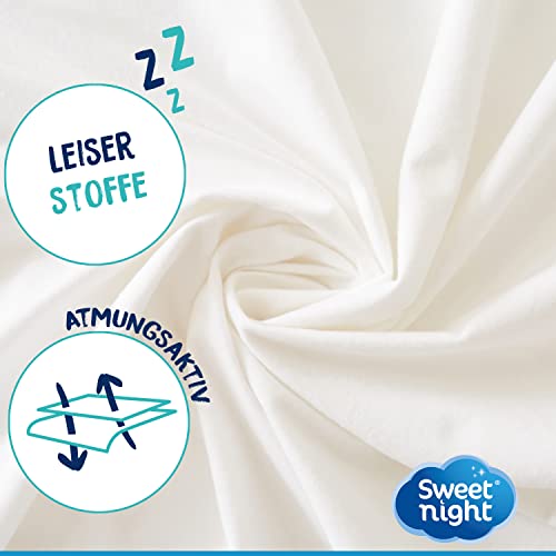 Sweetnight - Matratzenschoner 90x200 cm | Wasserdichte und mikroatmungsaktive Matratzenauflage | Sanft und leise | Waschbar bei 90°C, White – Ansicht 4