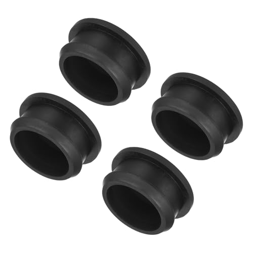 Image of MECCANIXITY Silicone Snap in Locking Hole Plugs,Rubber Panel Seal Cover Flush Type Panel Round for Kitchen Rubber Bulkheads Waterproof Sealing Plugs 28mm /1.1 Inch Diameter Black,Pack of 4