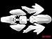 Plastic Fairing Fender Kit for Honda XR50 CRF50 CRF 50 XR 50 SSR SDG 107cc 125cc Chinese Dirt Pit Bike (White)