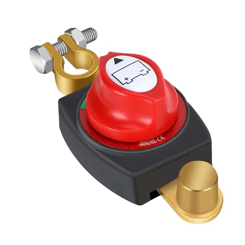 Impermeabile e resistente alle intemperie: con una classe di protezione IP56, l'interruttore di separazione della batteria 12V è impermeabile e offre una protezione affidabile contro l'umidità e l'umidità. Perfetto per l'uso in mare, pioggia o in altri ambienti umidi, questo interruttore garantisce un'elevata affidabilità.