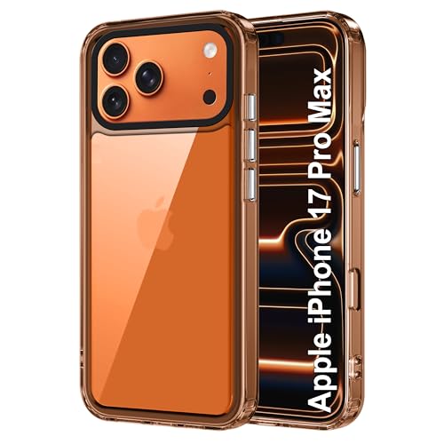 Image of amazon basics Back Case Cover for iPhone 17 Pro Max | Compatible for iPhone 17 Pro Max Back Cover | Case Cover with Camera Protection | (TPU + PC | Translucent Black)