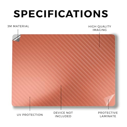 Image of Carbon Fiber Laptop Skin Compatible with Alienware M18 R2 (2024) - Solid Salmon - Premium 3M Vinyl Protective Wrap Decal Cover - Easy to Apply | Crafted in The USA by MightySkins