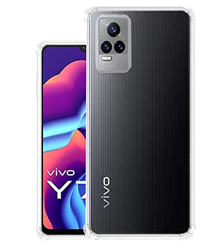 Image of Soft Flexible Silicone Back Cover Compatible with Vivo Y73, Transparent Case