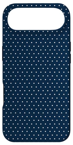 Tiny Polka Dot Cute Navy Blue and White Polkadot X}zP[X iPhone Air p