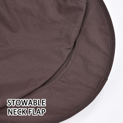 Image of Sun Hats for Men Women Fishing Hat UPF 50+ Breathable Wide Brim Bucket Hats Summer UV Protection Safari Hat with Neck Flap