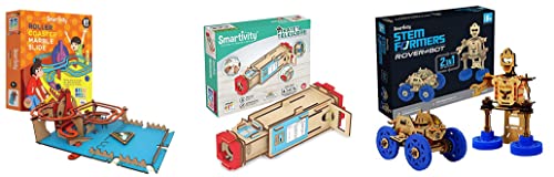 Image of Smartivity Roller Coaster Marble Slide STEM Toys & Smartivity Pirate's 8X Telescope STEM Educational DIY Fun Toys for Kids 8 to 14 & Smartivity Stem Formers Rover Bot Stem Educational DIY Fun Toys