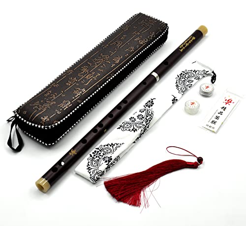 Angel Shine Chinese Flute D Key Dizi For Beginners Traditional Chinese Instrument With Free Membrane & Glue Set cover